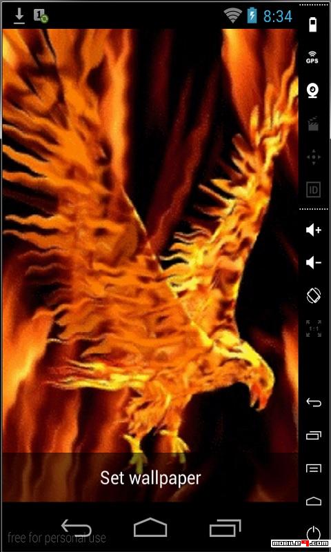 Download Eagle On Fire LWP Android Live Wallpapers - 4311371 - wallpaper  live fantasy fire eagle | mobile9