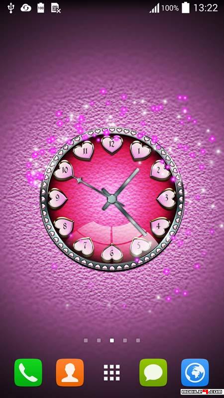 Download Clock Live Wallpaper App Android Live Wallpapers - 4320233 -  hearts pink App Wallpaper Live Clock | mobile9