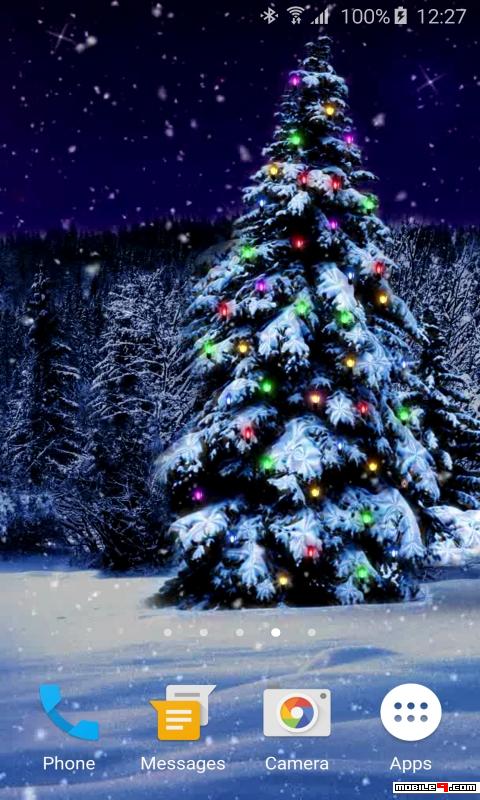 Download Snowy Christmas Tree 3D Live Wallpaper Android Live Wallpapers