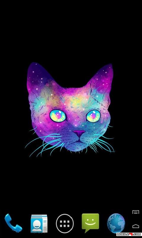 Download Neon Cat Glitter Effect Live Wallpaper Android Live Wallpapers ...